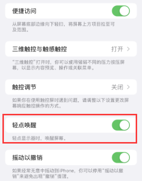 巩义苹果授权维修站分享iPhone轻点无法唤醒怎么办 